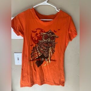 Orange Halloween Golden Owl Shirt
